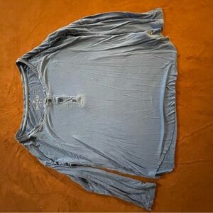 American Eagle Outfitters Slate Blue Long Sleeve Tee